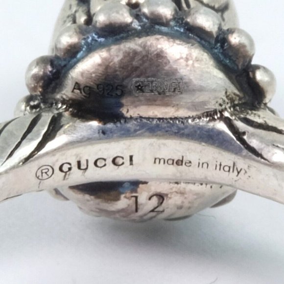 GUCCI ANGER FOREST Ring Silver Silver #6(US Size) unisex - Picture 4 of 6